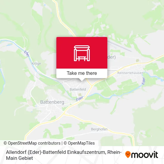 Карта Allendorf (Eder)-Battenfeld Einkaufszentrum