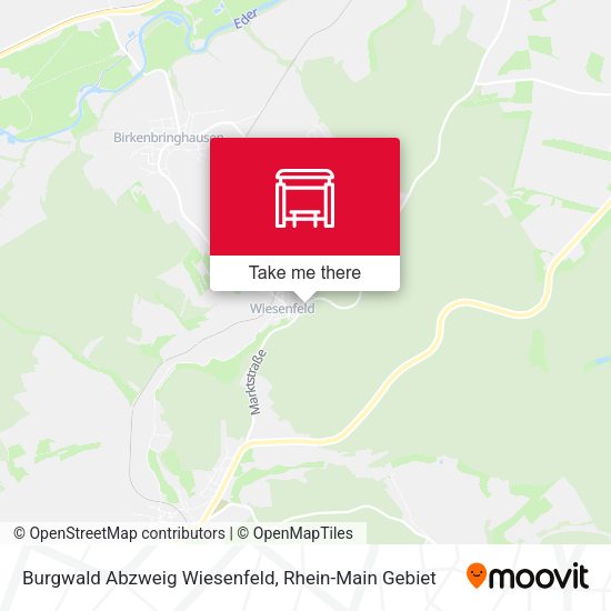 Burgwald Abzweig Wiesenfeld map