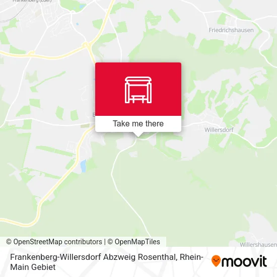 Карта Frankenberg-Willersdorf Abzweig Rosenthal