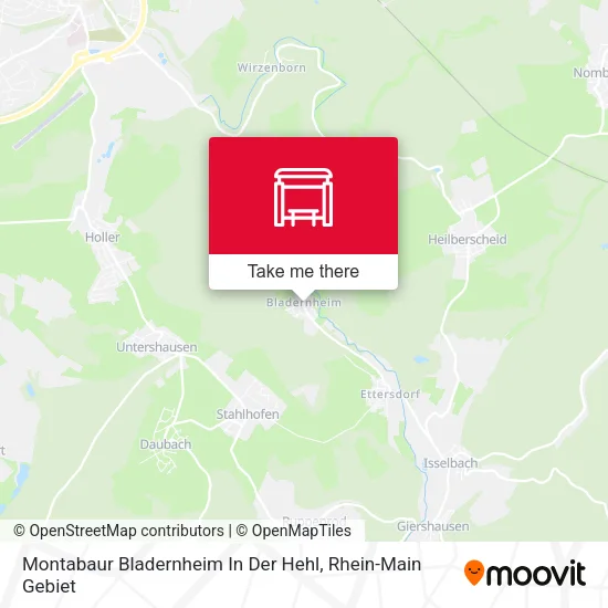 Карта Montabaur Bladernheim In Der Hehl
