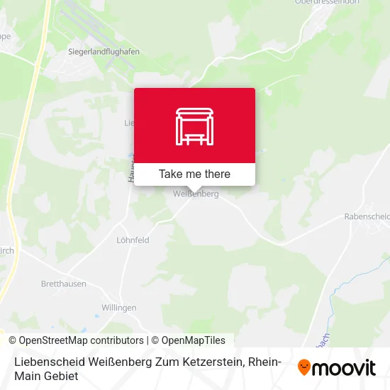 Карта Liebenscheid Weißenberg Zum Ketzerstein
