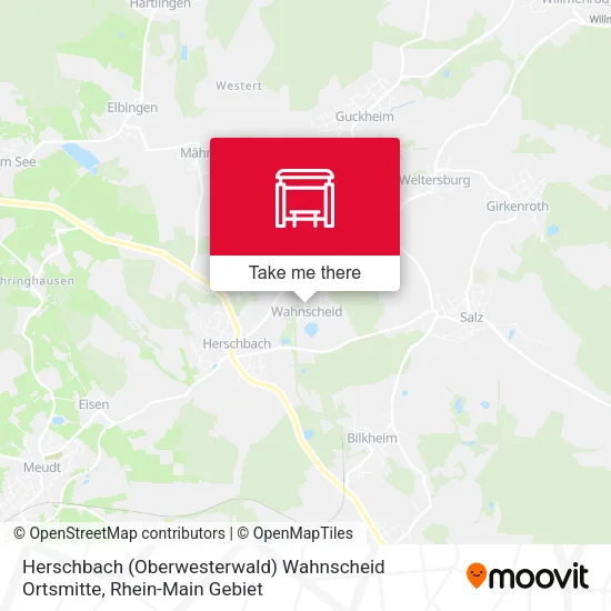 Карта Herschbach (Oberwesterwald) Wahnscheid Ortsmitte