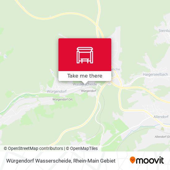 Würgendorf Wasserscheide map