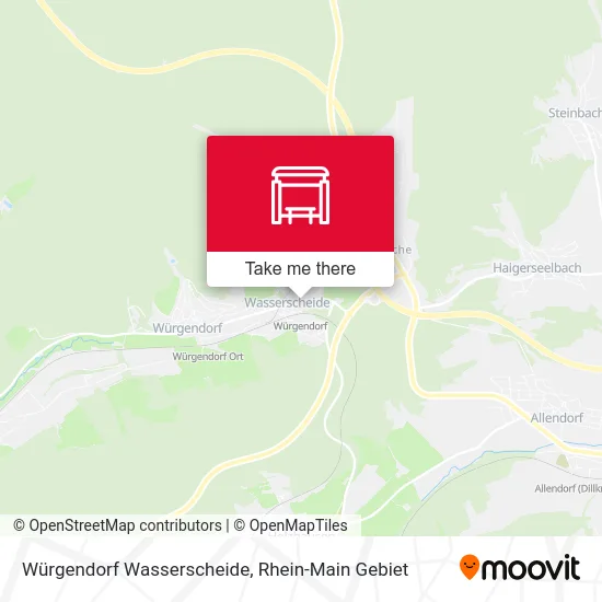 Карта Würgendorf Wasserscheide