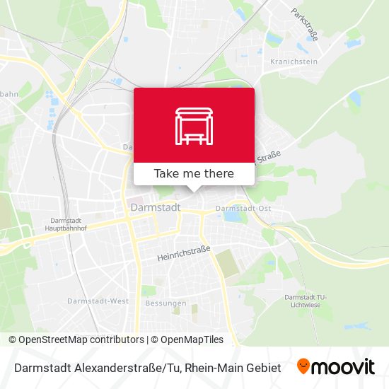 Карта Darmstadt Alexanderstraße/Tu