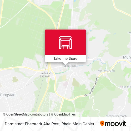 Карта Darmstadt-Eberstadt Alte Post