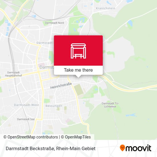 Darmstadt Beckstraße map