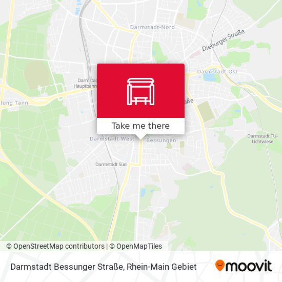 Карта Darmstadt Bessunger Straße