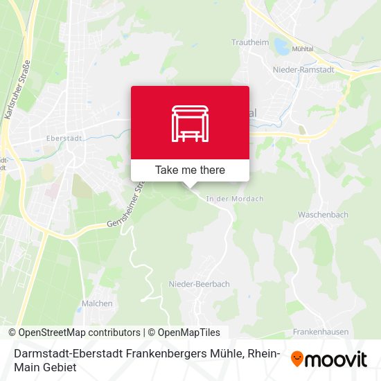 Darmstadt-Eberstadt Frankenbergers Mühle map