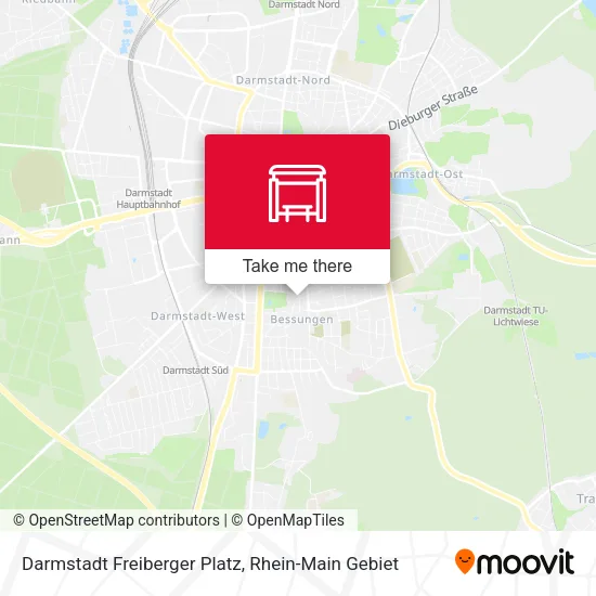Darmstadt Freiberger Platz map
