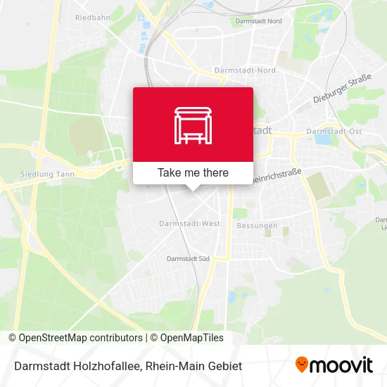 Карта Darmstadt Holzhofallee