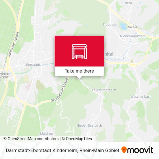 Darmstadt-Eberstadt Kinderheim map