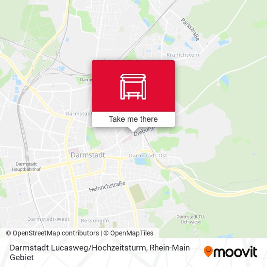 Darmstadt Lucasweg / Hochzeitsturm map