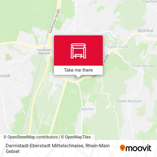 Карта Darmstadt-Eberstadt Mittelschneise