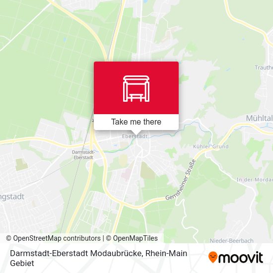 Darmstadt-Eberstadt Modaubrücke map