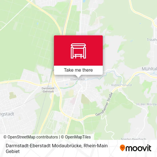 Карта Darmstadt-Eberstadt Modaubrücke
