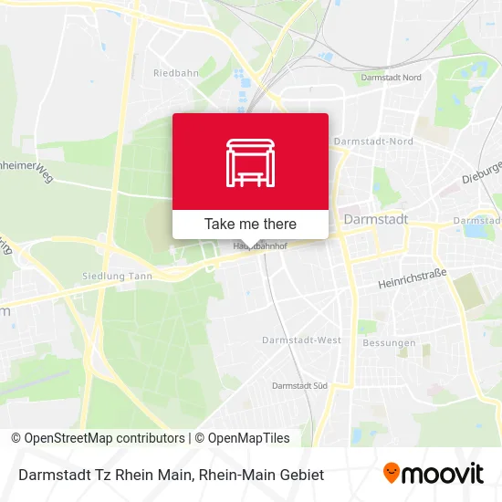 Карта Darmstadt Tz Rhein Main