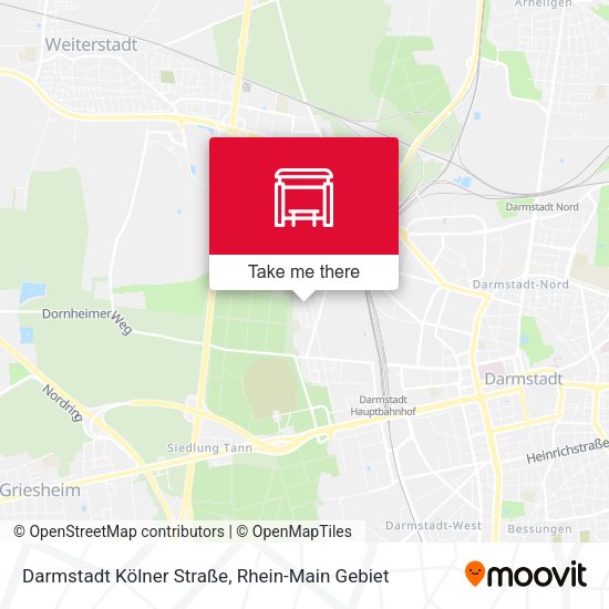 Darmstadt Kölner Straße map