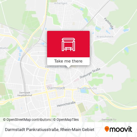 Darmstadt Pankratiusstraße map