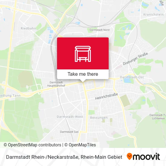 Карта Darmstadt Rhein-/Neckarstraße