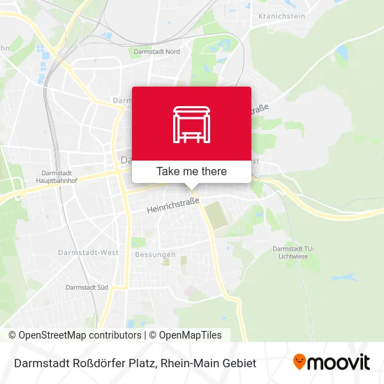 Карта Darmstadt Roßdörfer Platz