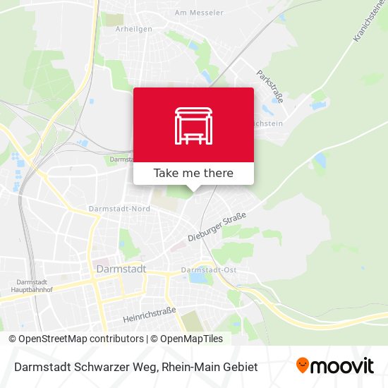 Darmstadt Schwarzer Weg map