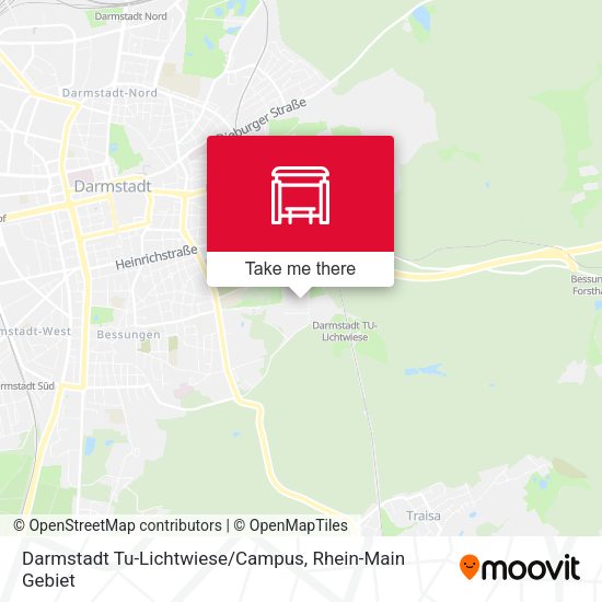 Darmstadt Tu-Lichtwiese/Campus map