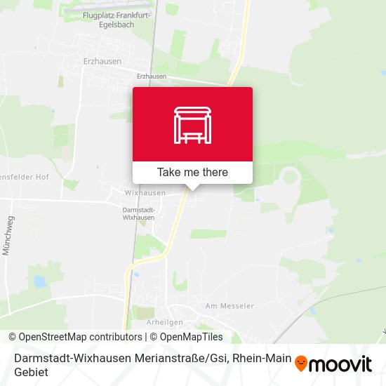 Darmstadt-Wixhausen Merianstraße / Gsi map