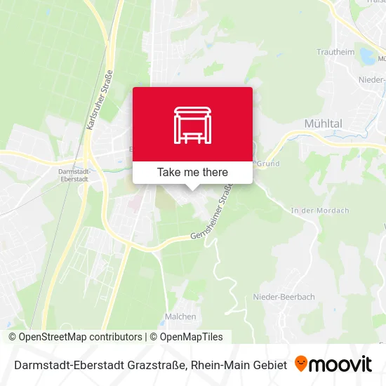 Карта Darmstadt-Eberstadt Grazstraße