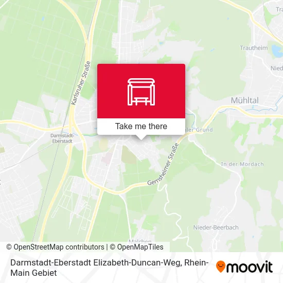 Карта Darmstadt-Eberstadt Elizabeth-Duncan-Weg
