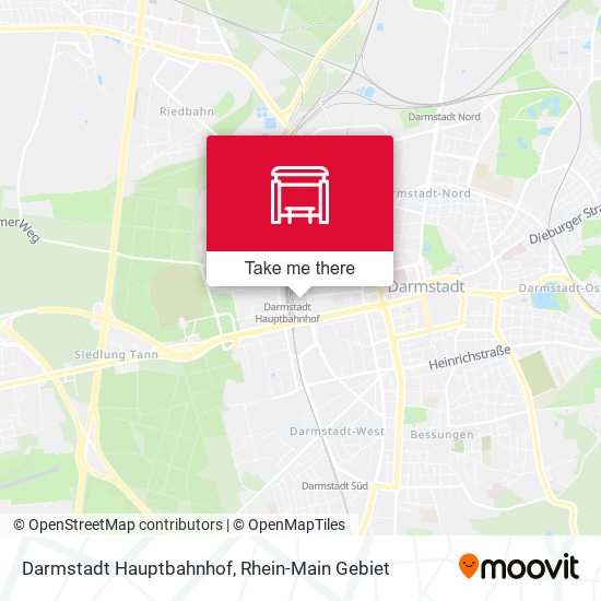 Карта Darmstadt Hauptbahnhof