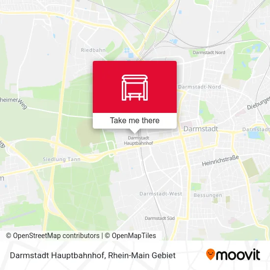 Карта Darmstadt Hauptbahnhof