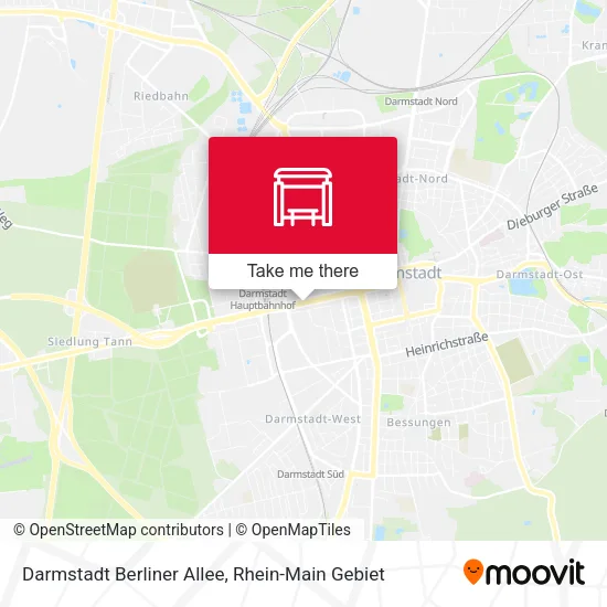 Карта Darmstadt Berliner Allee