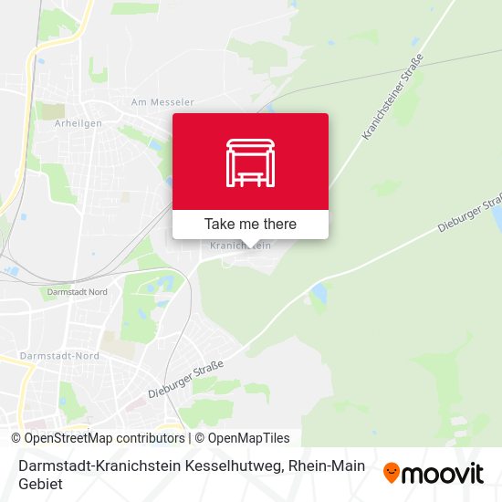 Darmstadt-Kranichstein Kesselhutweg map