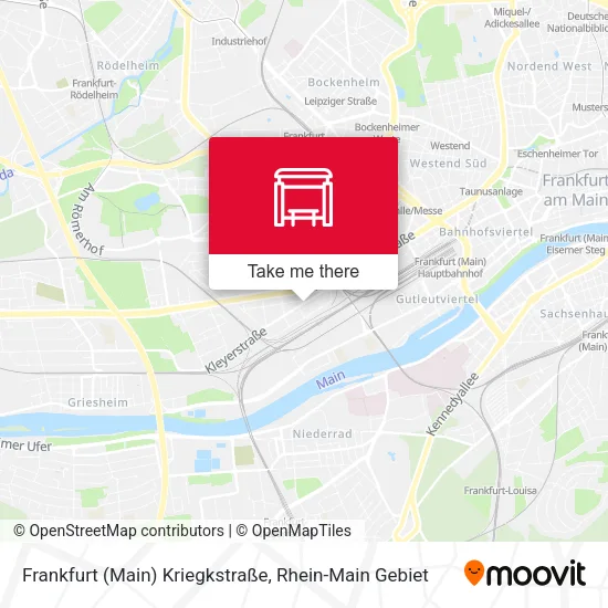 Карта Frankfurt (Main) Kriegkstraße