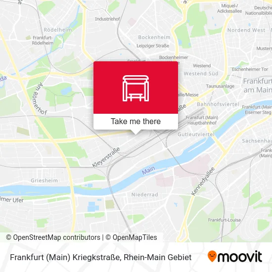Карта Frankfurt (Main) Kriegkstraße
