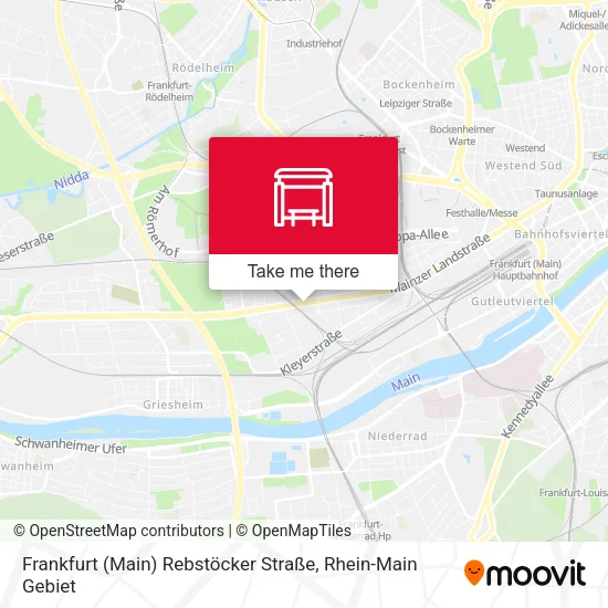 Карта Frankfurt (Main) Rebstöcker Straße