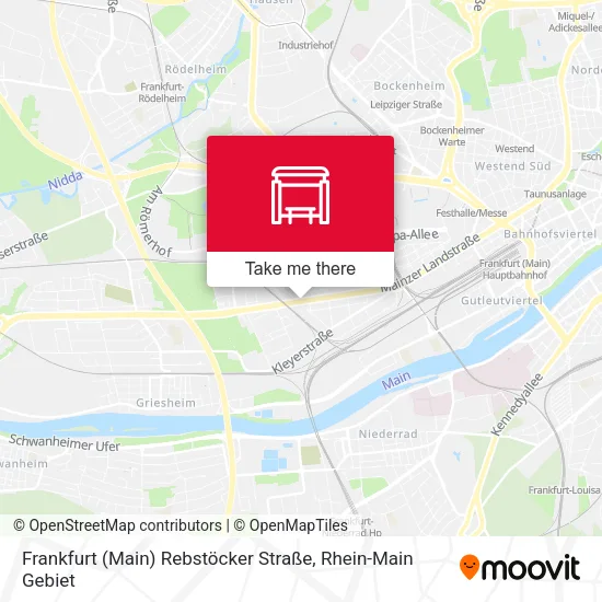 Карта Frankfurt (Main) Rebstöcker Straße