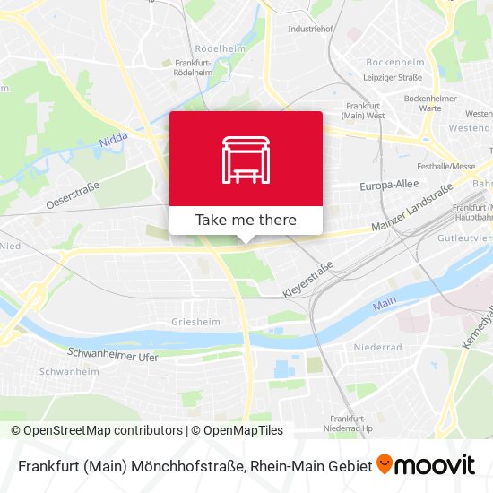 Карта Frankfurt (Main) Mönchhofstraße