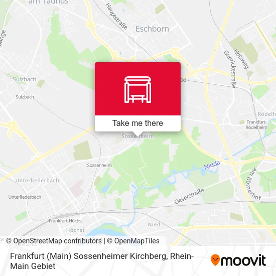 Карта Frankfurt (Main) Sossenheimer Kirchberg