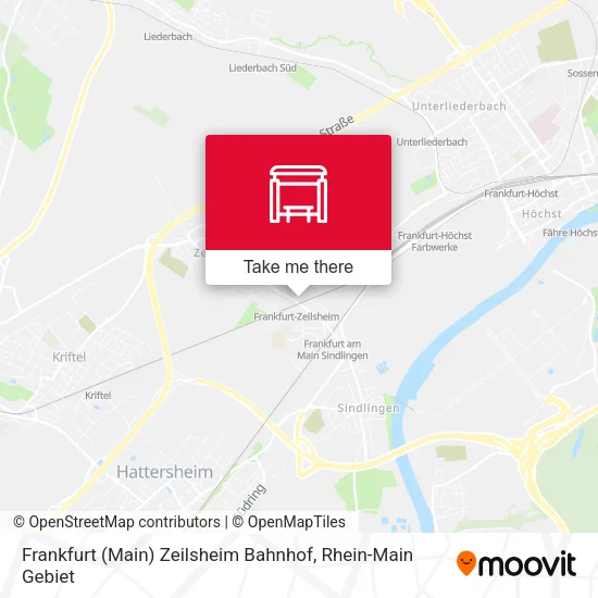 Карта Frankfurt (Main) Zeilsheim Bahnhof