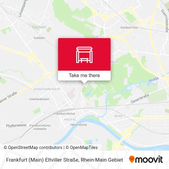 Карта Frankfurt (Main) Eltviller Straße