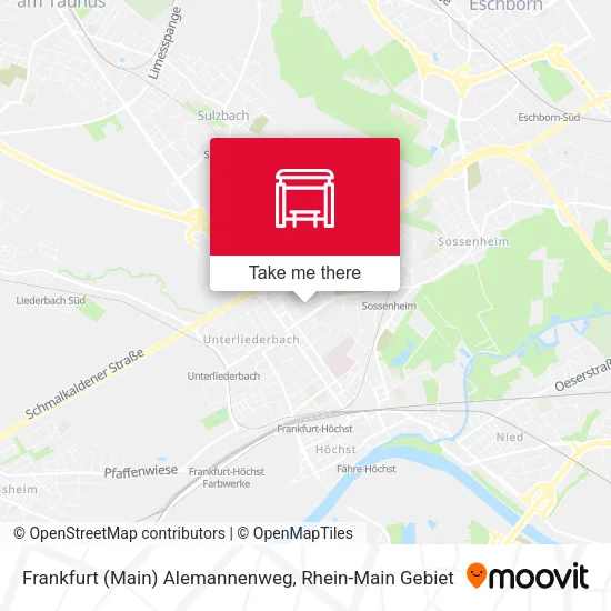 Карта Frankfurt (Main) Alemannenweg