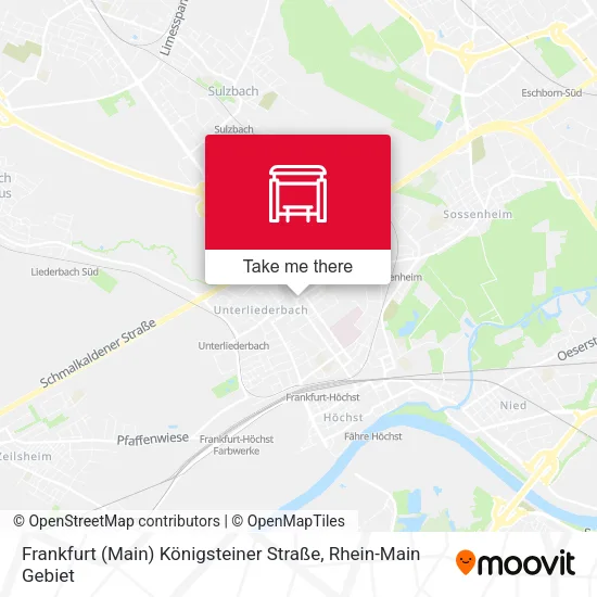 Карта Frankfurt (Main) Königsteiner Straße