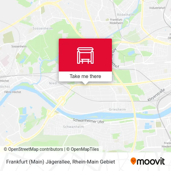 Карта Frankfurt (Main) Jägerallee