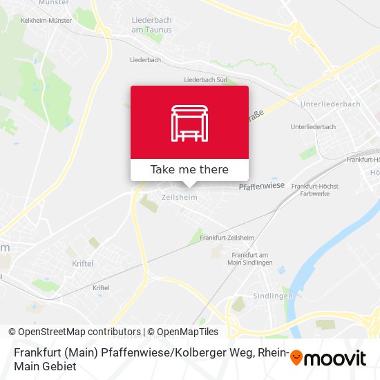 Карта Frankfurt (Main) Pfaffenwiese / Kolberger Weg