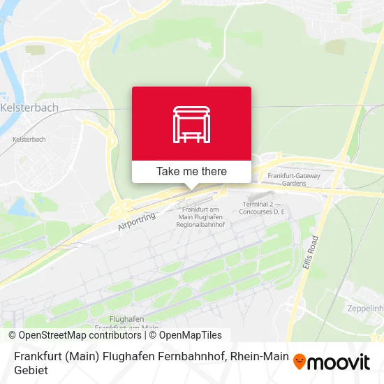Карта Frankfurt (Main) Flughafen Fernbahnhof