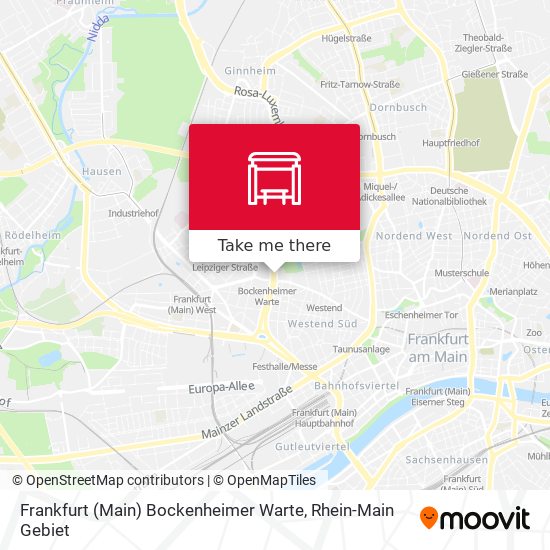 Frankfurt (Main) Bockenheimer Warte map