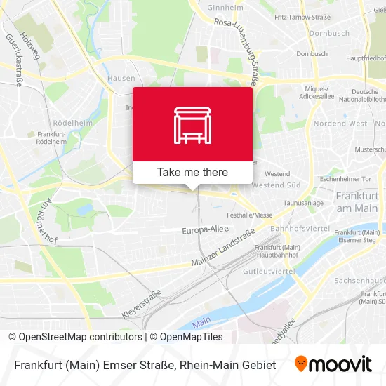 Карта Frankfurt (Main) Emser Straße