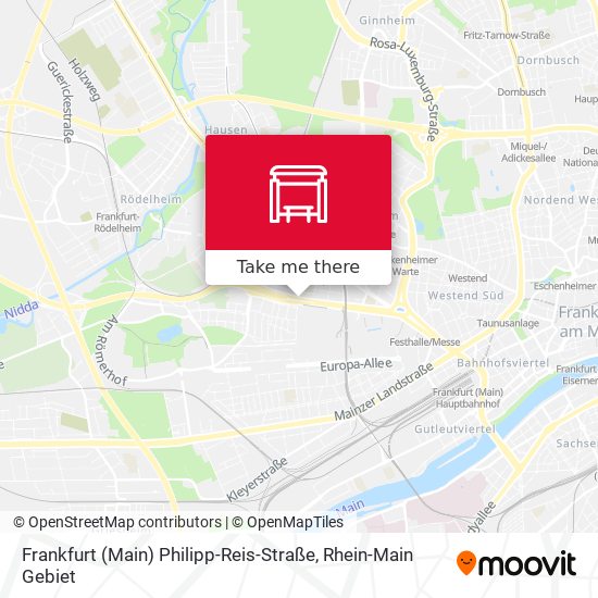 Frankfurt (Main) Philipp-Reis-Straße map